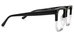 Matherne Black-Clear Square Glasses2