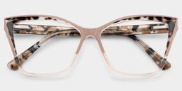 Adalis Beige Cat eye Glasses1