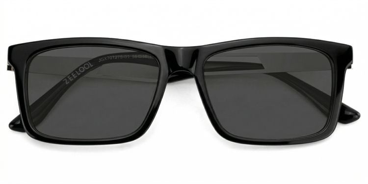 Osvaldo Black Rectangle Sunglasses