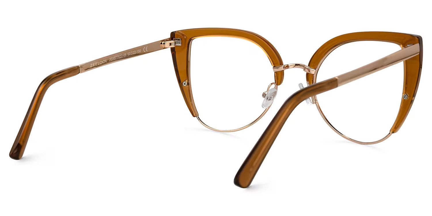 Brewer Cat Eye Brown Glasses Online Sale for Women3