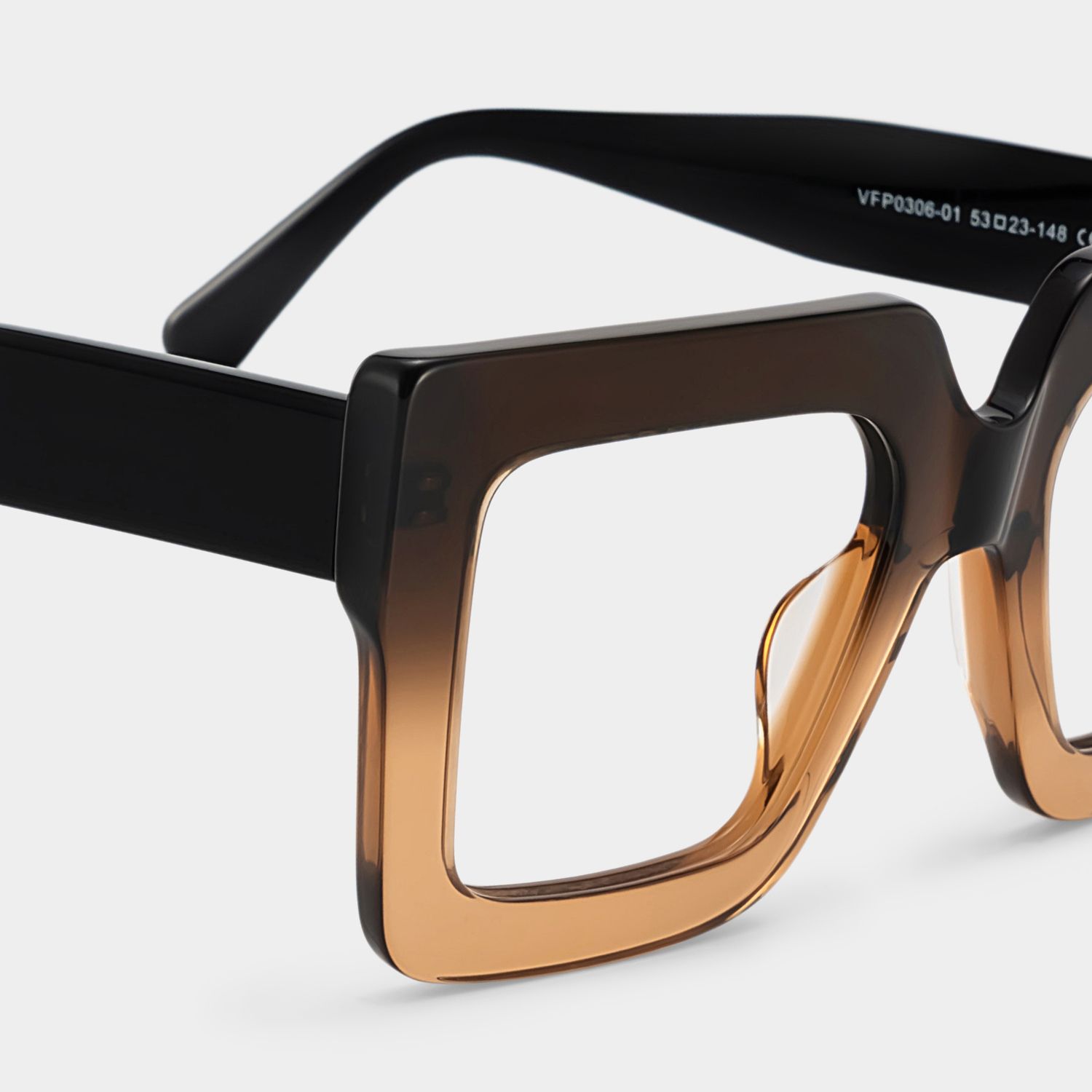 Brandon Brown Square Frame Glasses, Thick Tawny Frames4