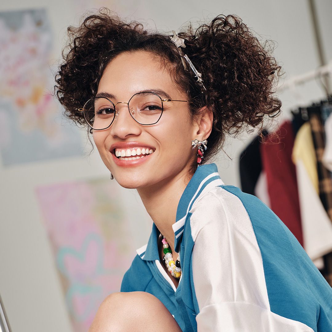 Reyes Geometric Black Glasses | Zeelool Glasses4