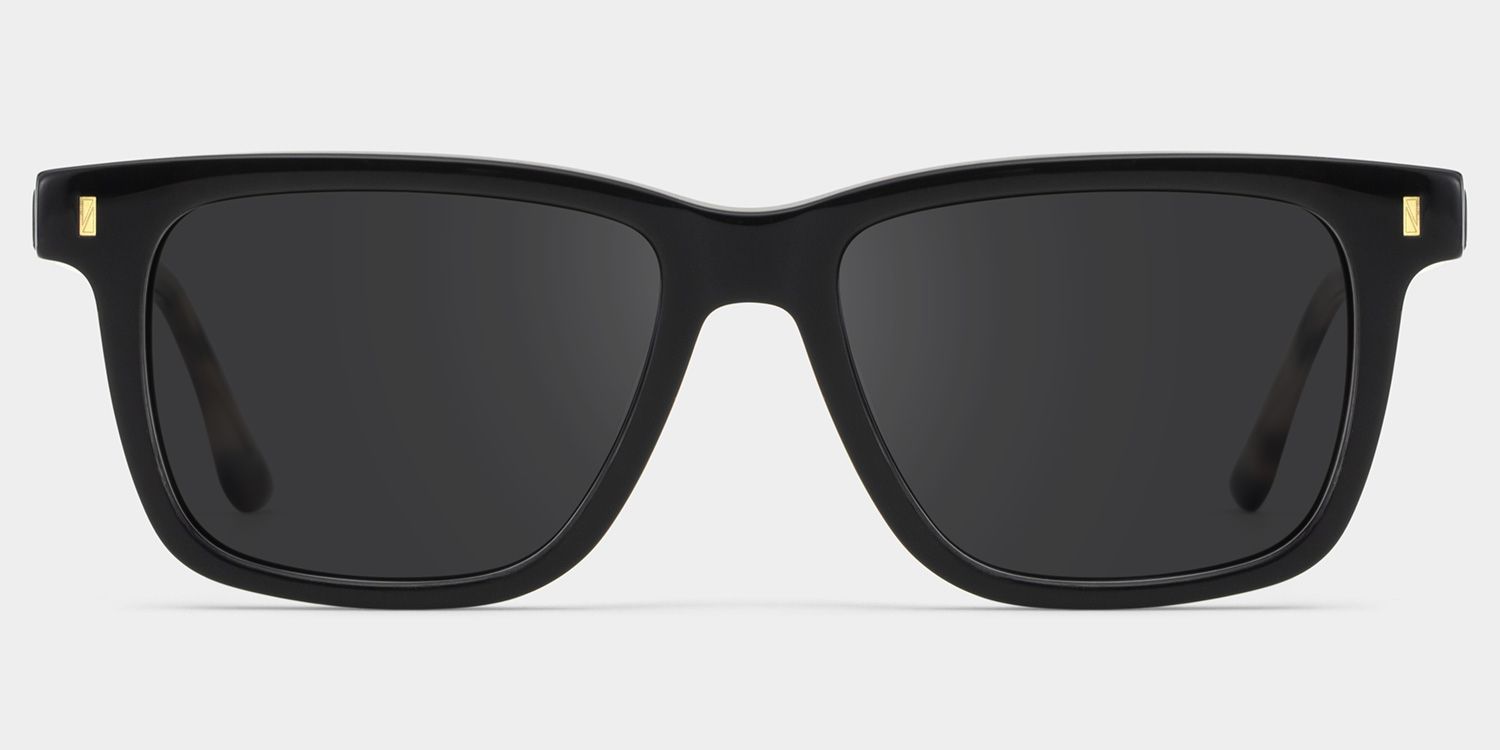 Travis Rectangle Black Prescription Sunglasses | ZEELOOL0