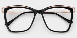 Krystle Black Square Glasses3