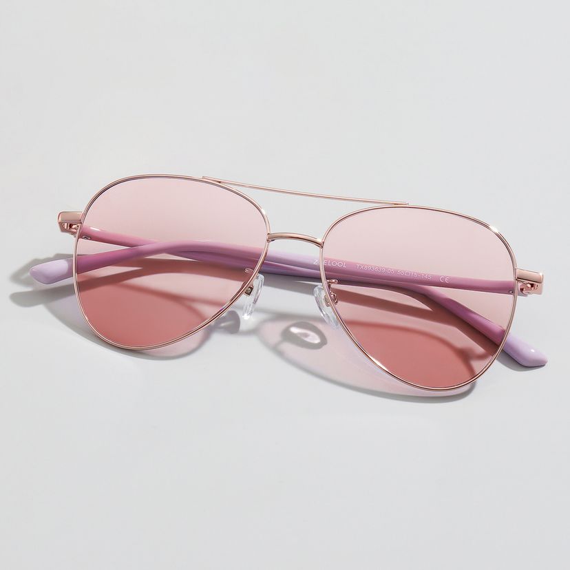 Paige Rose-Gold Aviator Sunglasses