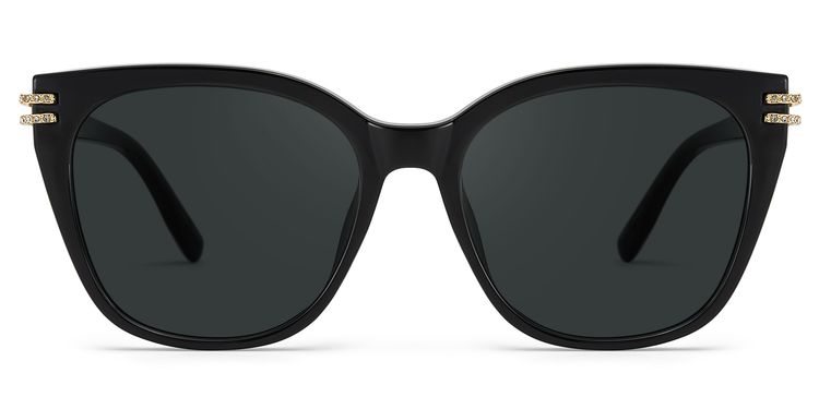 Catalina Black Square Sunglasses