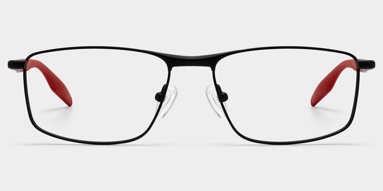 Scout Rectangle Black Frame Glasses for Men | ZEELOOL1