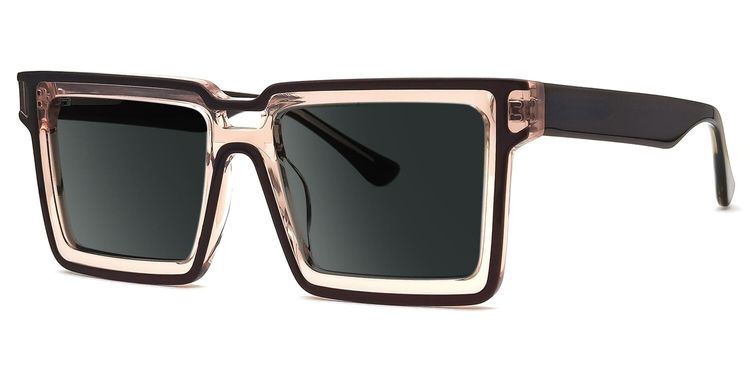 Milian Brown Square Sunglasses
