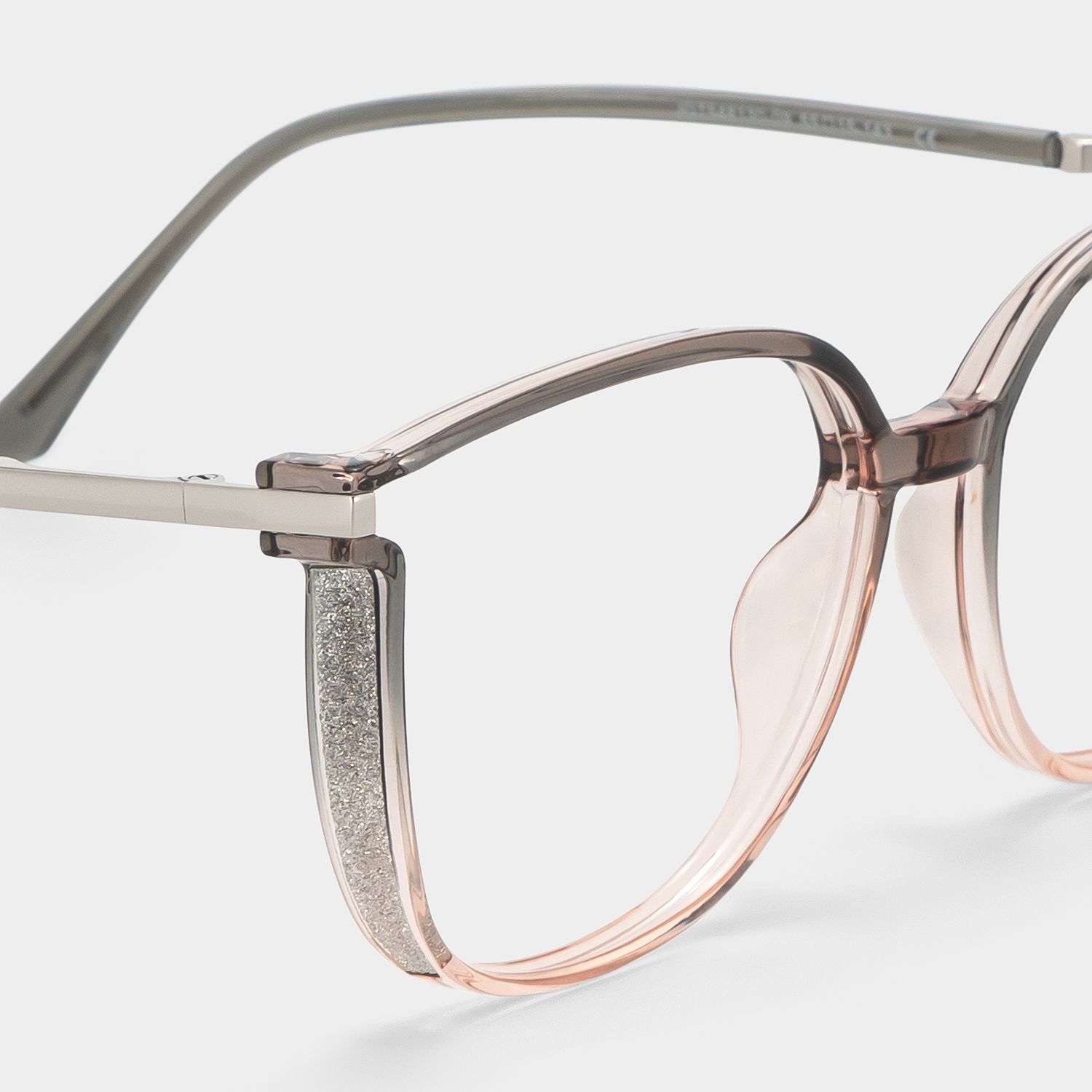 Rodz Square Gray-Pink Eyeglasses and Glasses Frames | ZEELOOL4