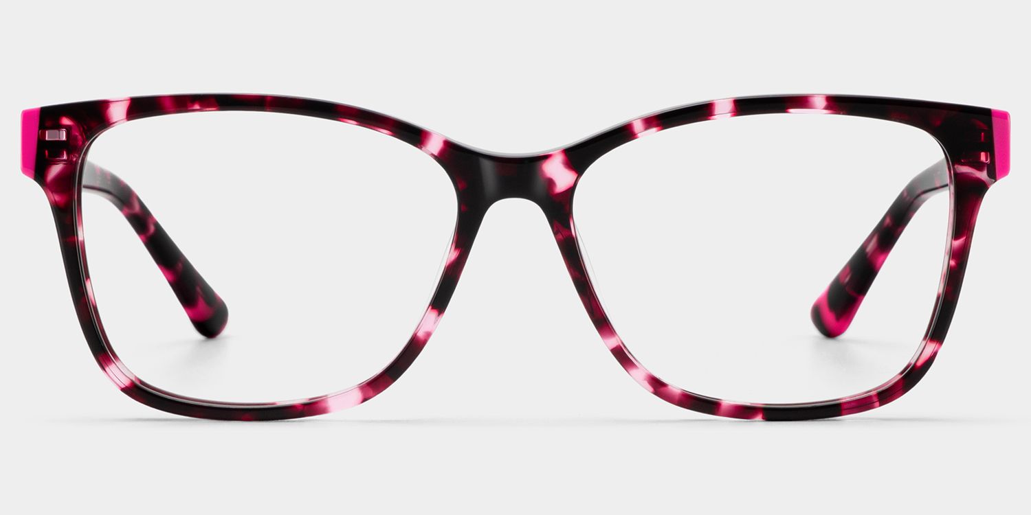 Eva Pink Tortoise Rectangle Frame Eyeglasses | ZEELOOL1