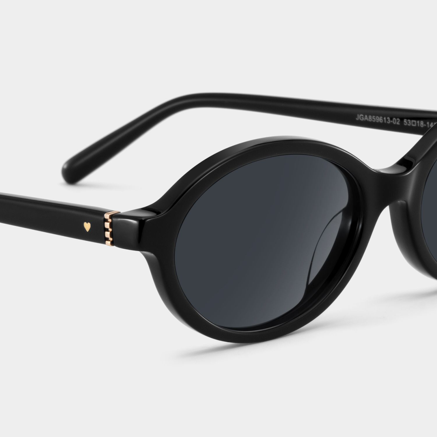 Everly Oval Black Prescription Sunglasses | ZEELOOL4