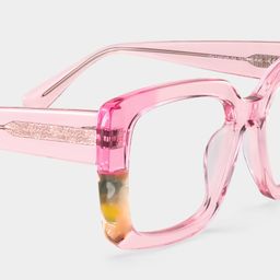Flair Pink Square Glasses6