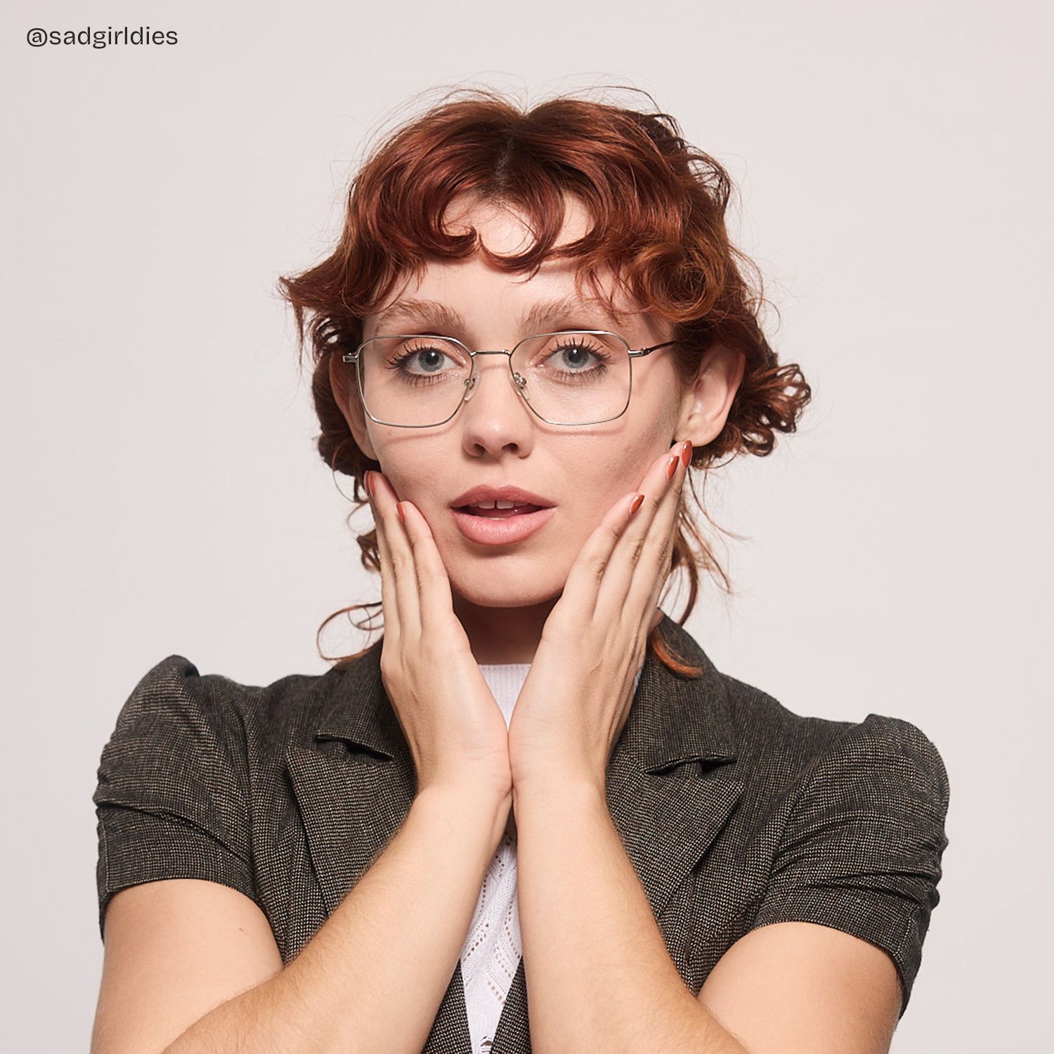Leah Silver Eyeglass Frames for Men in Metal Material | ZEELOOL6