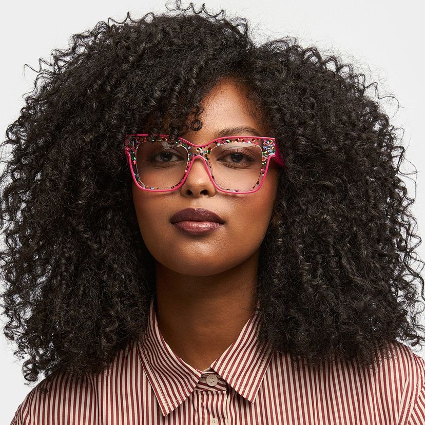 Zerica Rose Red Square Glasses