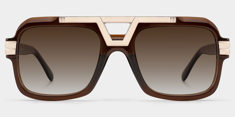 Croswell Brown Aviator Sunglasses