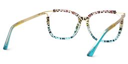 Sidibe Blue Leopard Square Glasses4