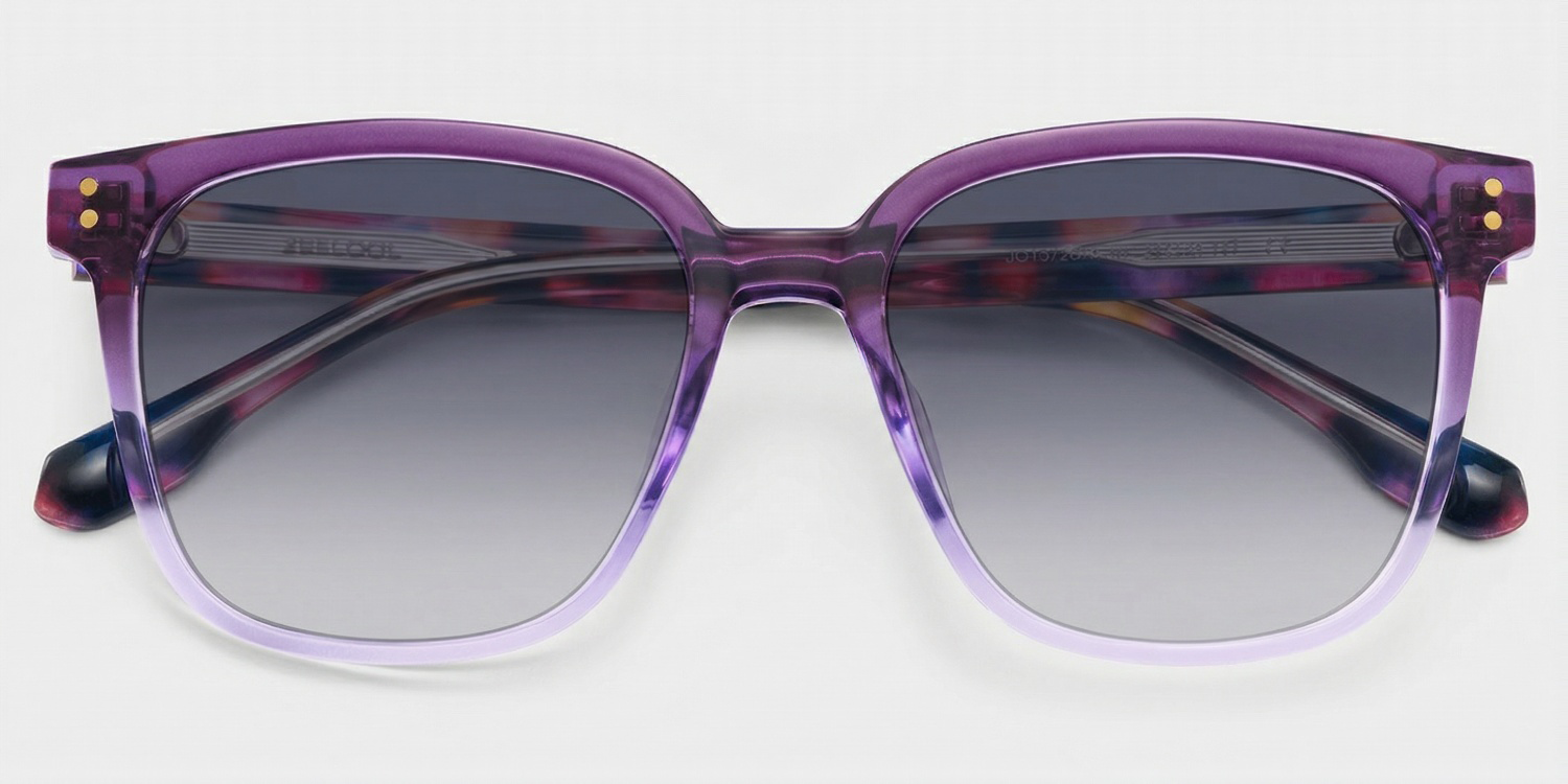 Donnalyn Square Purple Sunglasses for Women & Men | ZEELOOL1