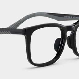 Glide Black Square Glasses5