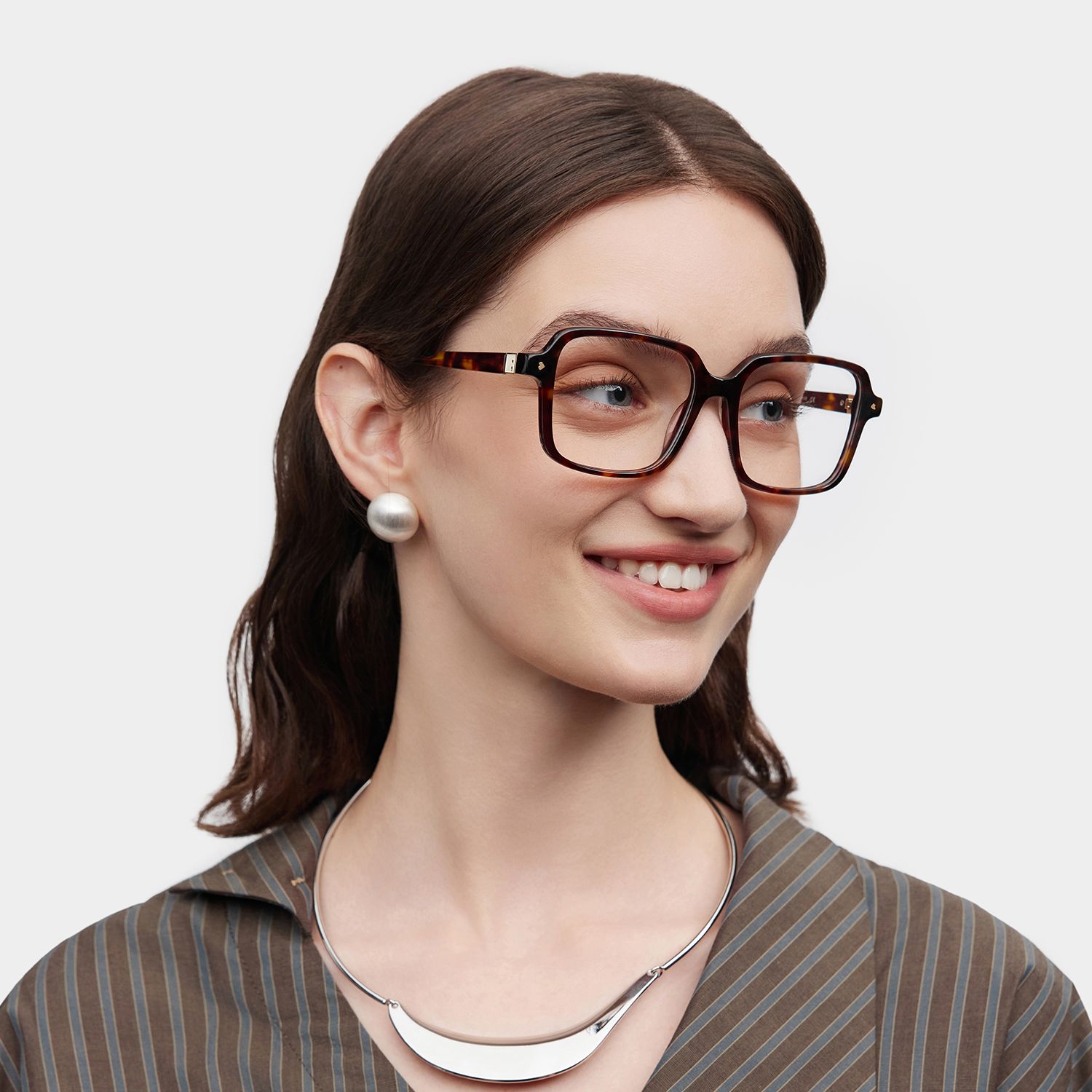 Talia Tortoise Frame Glasses with Square Frame Online | ZEELOOL1