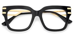 Lidia Black Square Glasses2