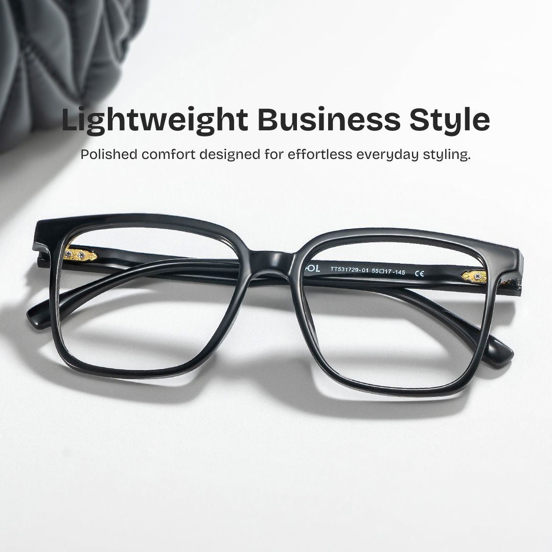 Contreras Square Black Glasses | Zeelool Glasses0