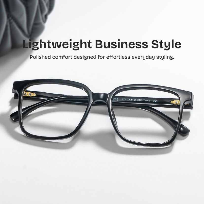 Contreras Black Square Glasses