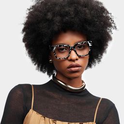 Caius Two-tone Square Glasses0