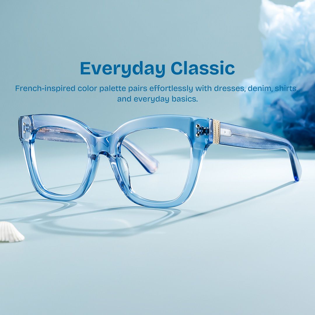 Affordable Blue Stella Butterfly Eyeglass Frames | ZEELOOL0