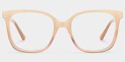Caroline Beige Square Glasses1