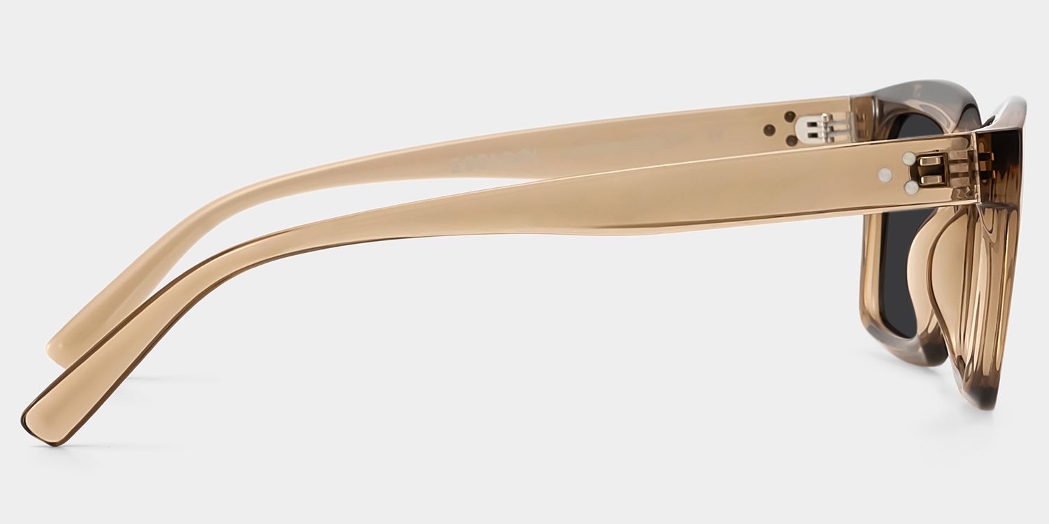 Grover Rectangle Beige Sunglasses for Women & Men | ZEELOOL3
