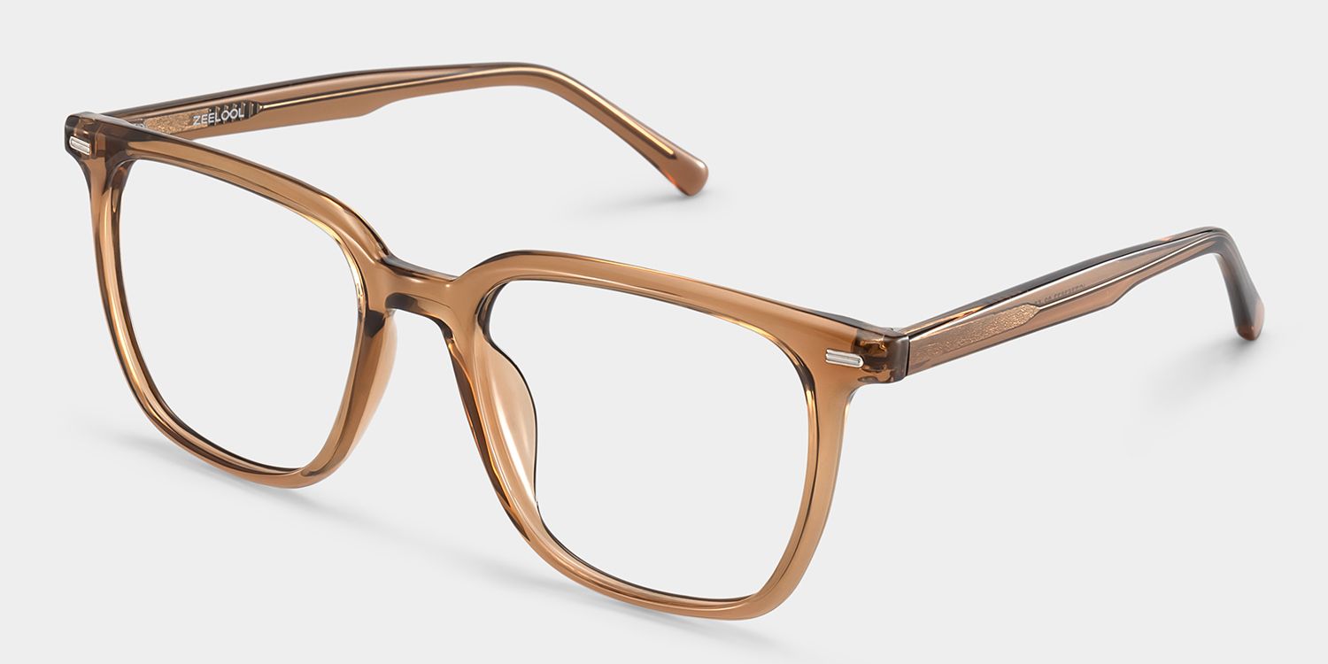Eliza Light Brown Square Glasses Frames for Women | ZEELOOL3