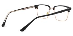 Booker Black-Gold Square Glasses5