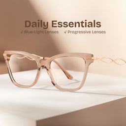 Mason Beige Cat eye Glasses0