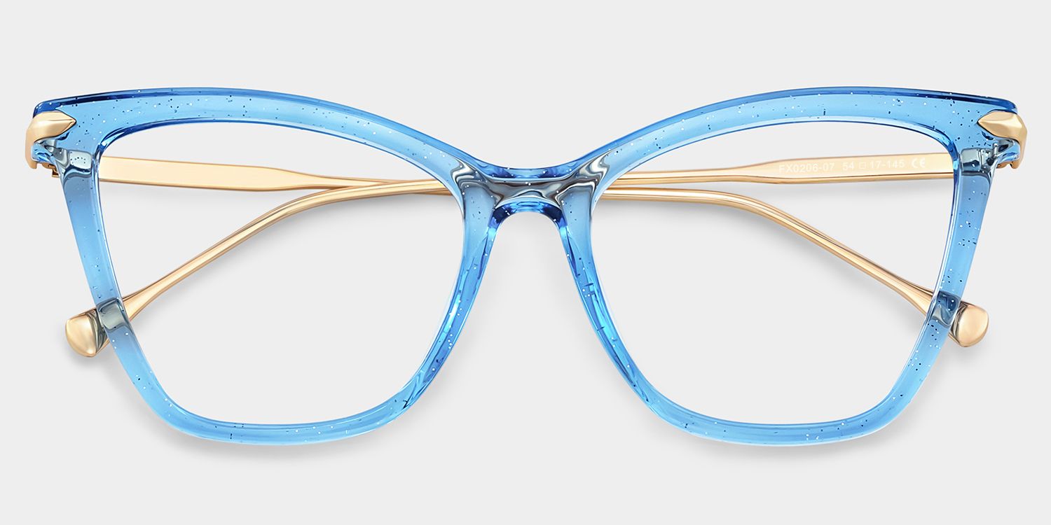 Hilary Butterfly Blue Frame Glasses for Women | ZEELOOL1