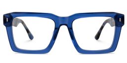 Kenish Blue Square Glasses0