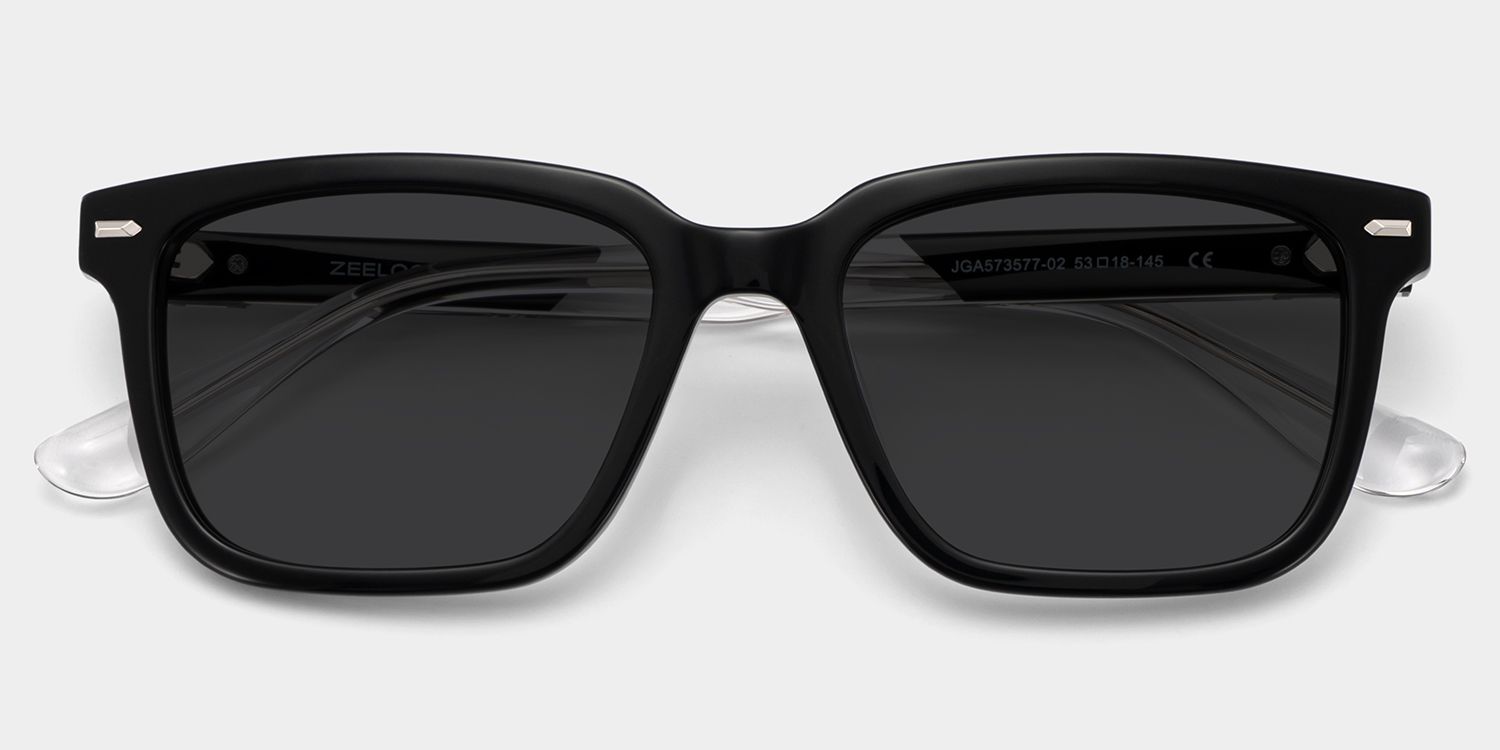 George Rectangle Style Black Frame Sunglasses | ZEELOOL1
