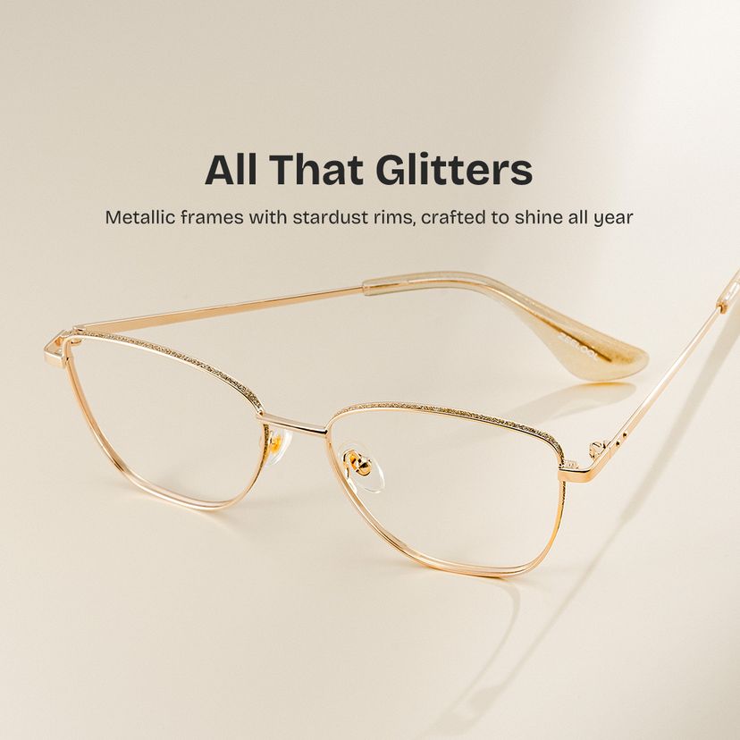 Skyler Gold Butterfly Glasses