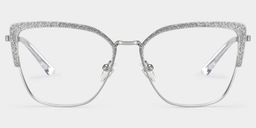 Javier Silver Rectangle Glasses0