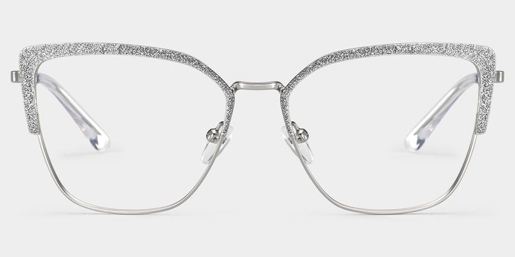 Javier Silver Rectangle Glasses