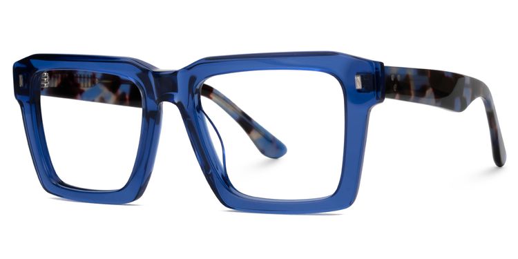 Kenish Blue Square Glasses
