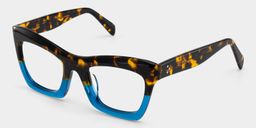 Benitez Blue Rectangle Glasses4