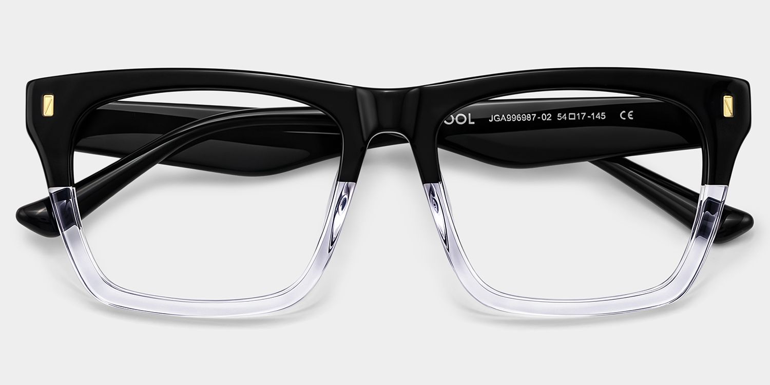 Rectangular Spectacle Frames with Brown Blue Color3