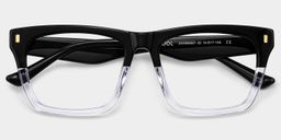 Brookins Black Clear Rectangle Glasses3