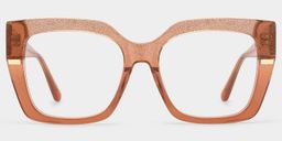 Mavis Beige Square Glasses1