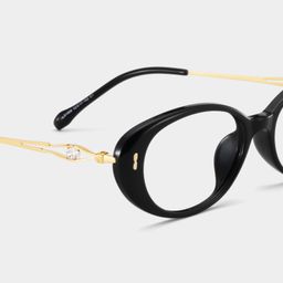 Blaire Black Oval Glasses7