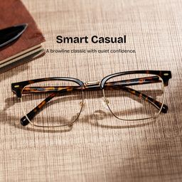 Braidsby Tortoise Browline Glasses0