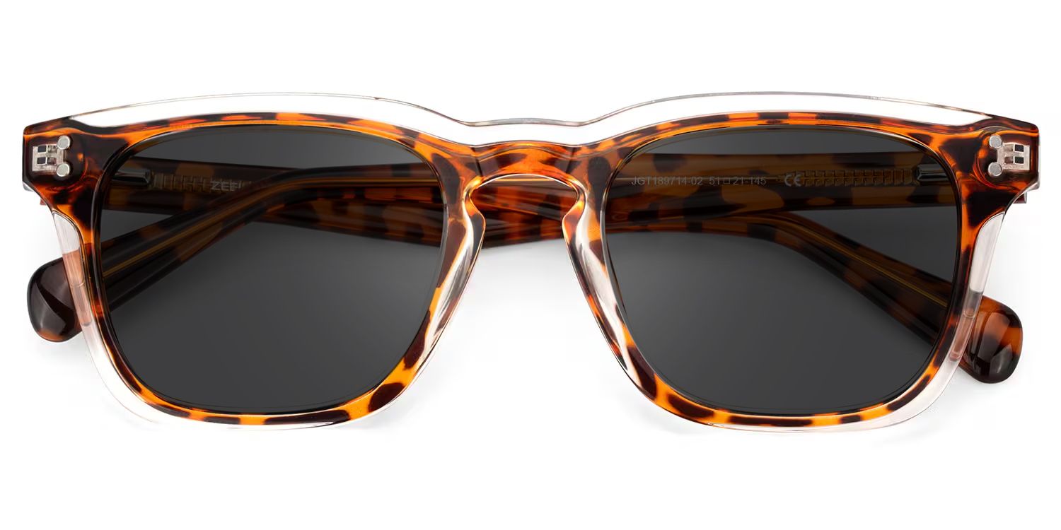 Liam Tr90 Tortoise Rectangle Frame Sunglasses | ZEELOOL1
