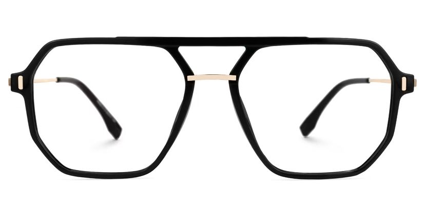 Lizbeth Black Aviator Glasses