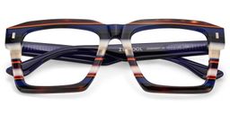 Kenish Blue White Square Glasses2