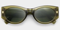 Reina Green Geometric Sunglasses1